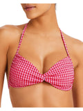 L Sizepace Womens Twister Gingham Halter Bikini Sizewim Top