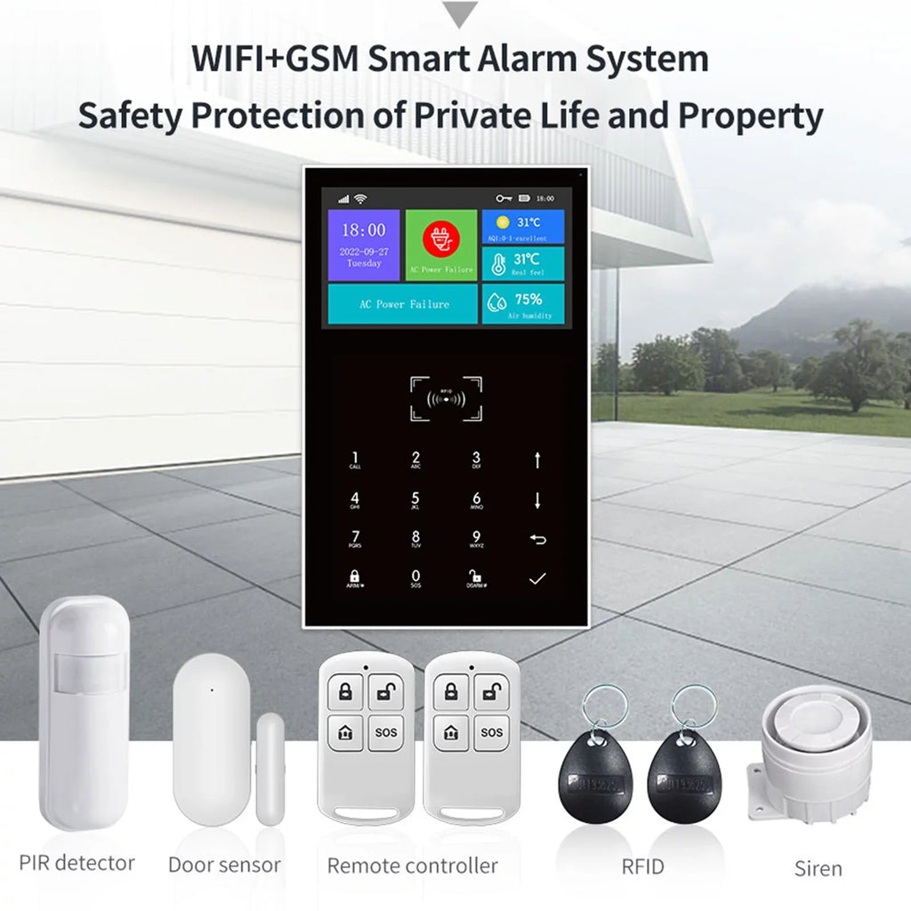 Walmeck All Touch USizeB Sizecreen Wireless WIFI GSizeM Burglar Sizeystem Sizemart Home DIY APP Sizemart