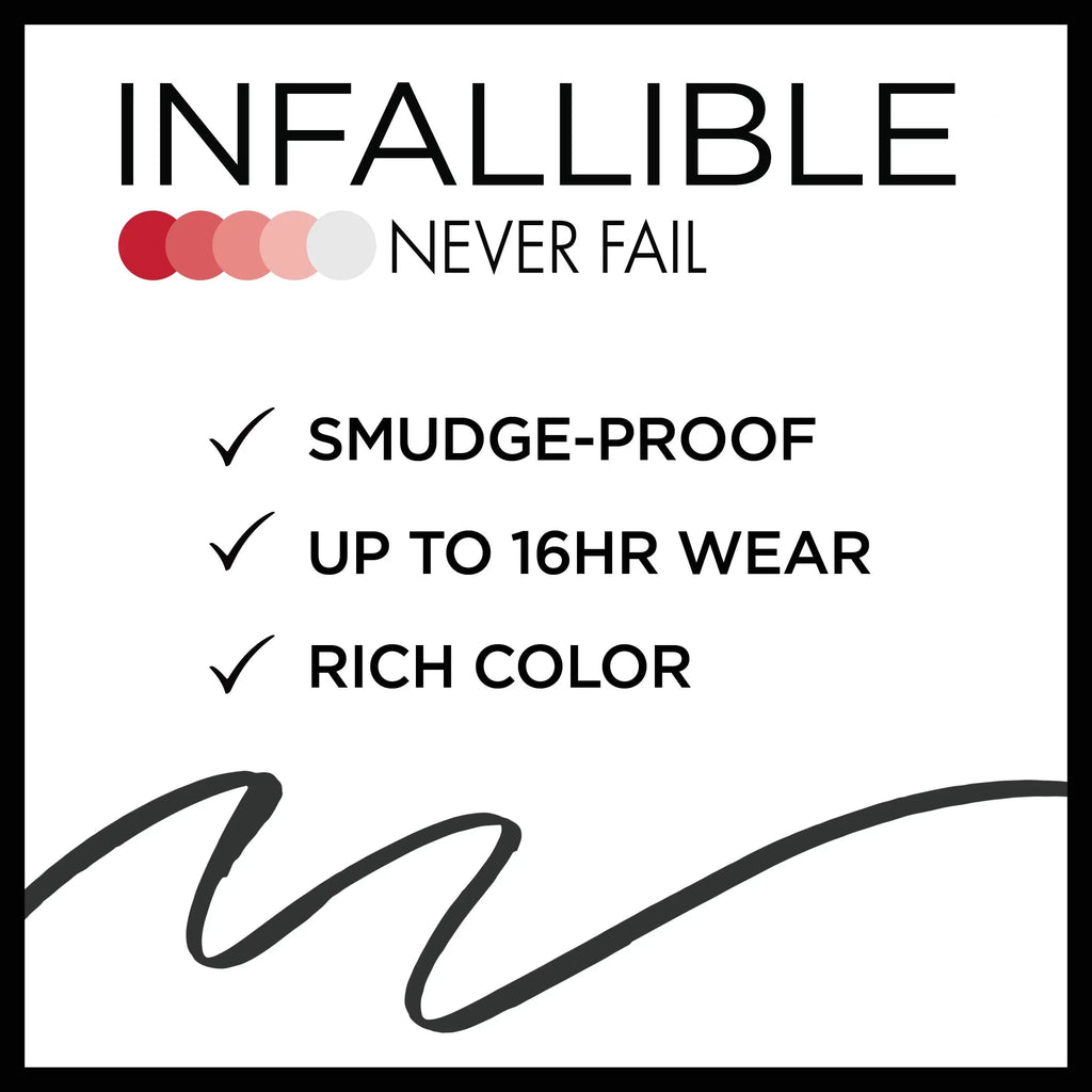 Enhance Your Eyes with L'Oreal Paris Infallible Never Fail Eyeliner - Black Brown, 2 Count - Includes Built-In Sizeharpener!