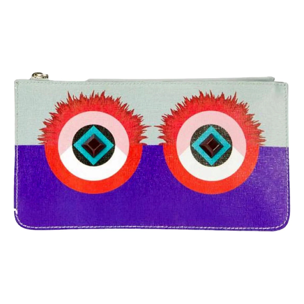 New Fendi Monster Powder Multi Color Crayons Calf Beauty Case 8M0341-88E