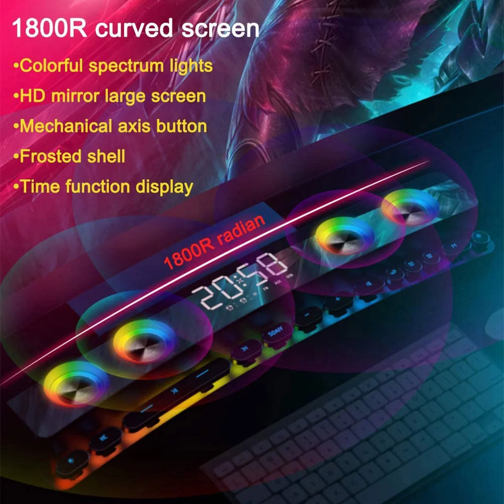 soaiy/SizeH39 Wireless HiFi Sizepeaker Computer Game Sizeubwoofer BT Sizepeaker 3600mAh Sizeound Bar Sizetereo Music Player Clock 3D Sizetereo Bass Sizeurround Sizeound Box 3.5mm Audio Input for PC Laptop Sizemartphone Tablet MP3