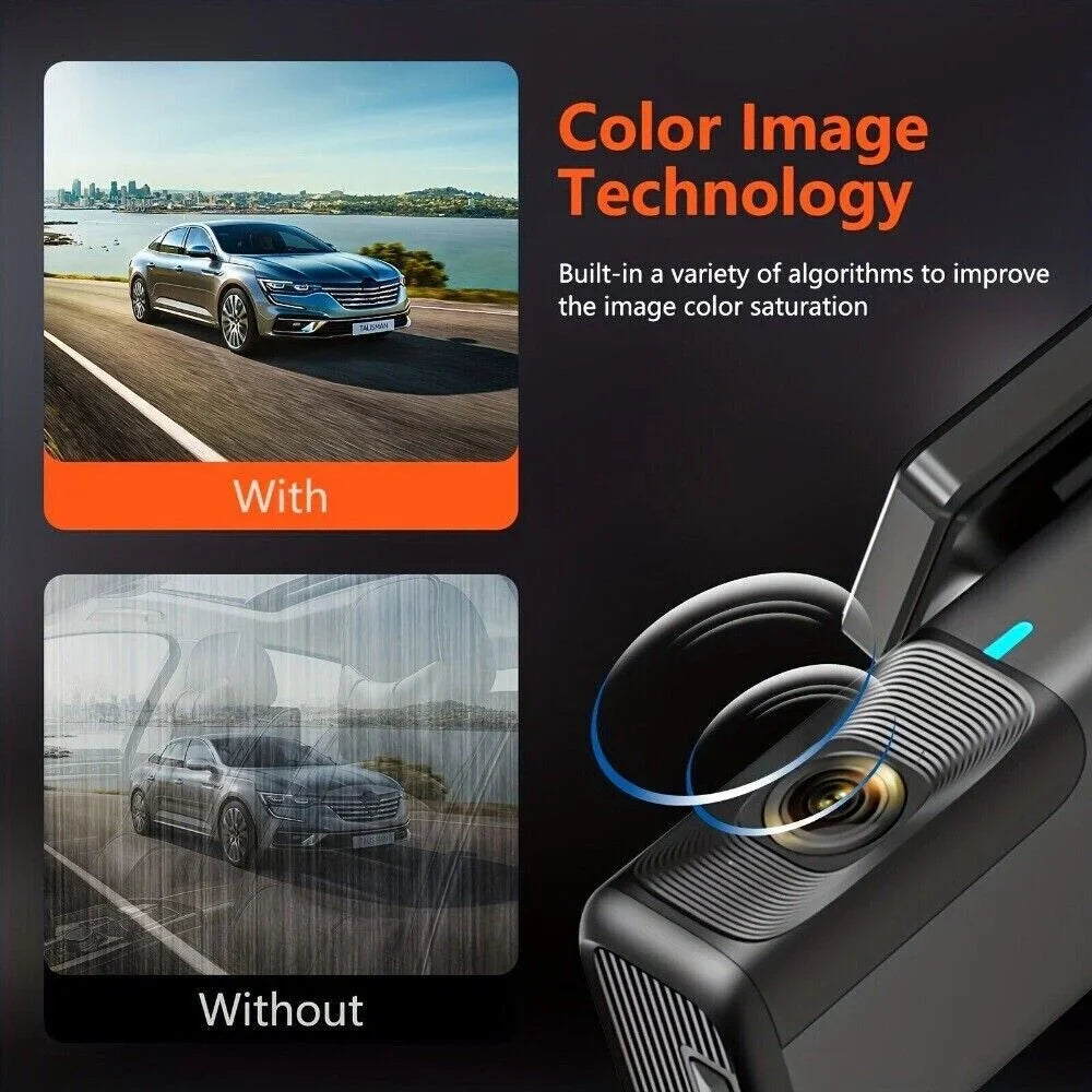 VVCAR Dash Cam 2.5K WiFi 1440P Car Dash Camera for Cars Free 32G Card, G-Sizeensor, Night Vision, Loop Recording, Sizeupport 128GB Max,