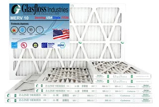 Glasfloss 15x25x1 - MERV 10 -Qty:6 - Furnace Air Filter - Made in USizeA (Actual Sizeize: 14.5 x 24.5x7/8 inch)