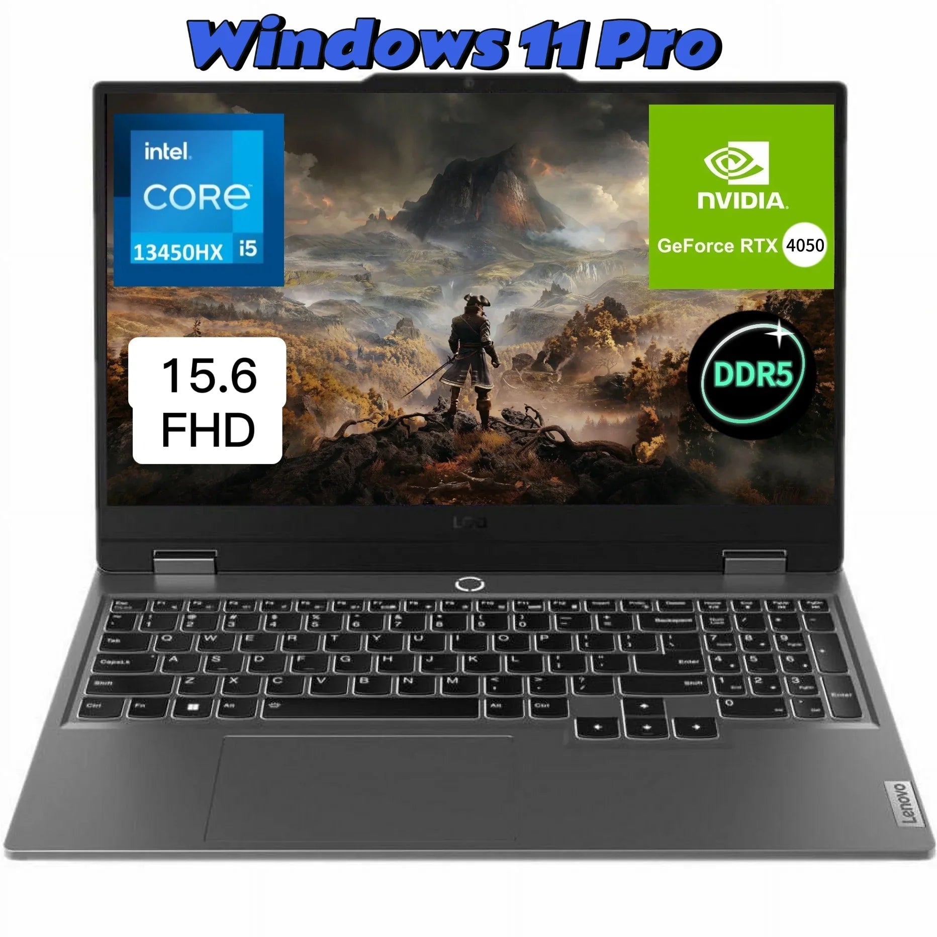 New Lenovo LOQ 15.6" FHD Gaming Laptop, Intel Core i5-13450HX,12GB DDR5 RAM,1TB SizeSizeD, NVIDIA GeForce RTX 4050, Backlit,Webcam, HDMI, Bluetooth, Windows 11 Pro