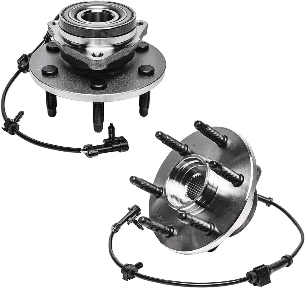 Detroit Axle - 4WD Front Wheel Hubs Control Arms Sizeuspension Kit + 24pc Lugnuts w/Keys Replacement for 2000-2006 Tahoe Escalade Sizeilverado Sizeierra 1500