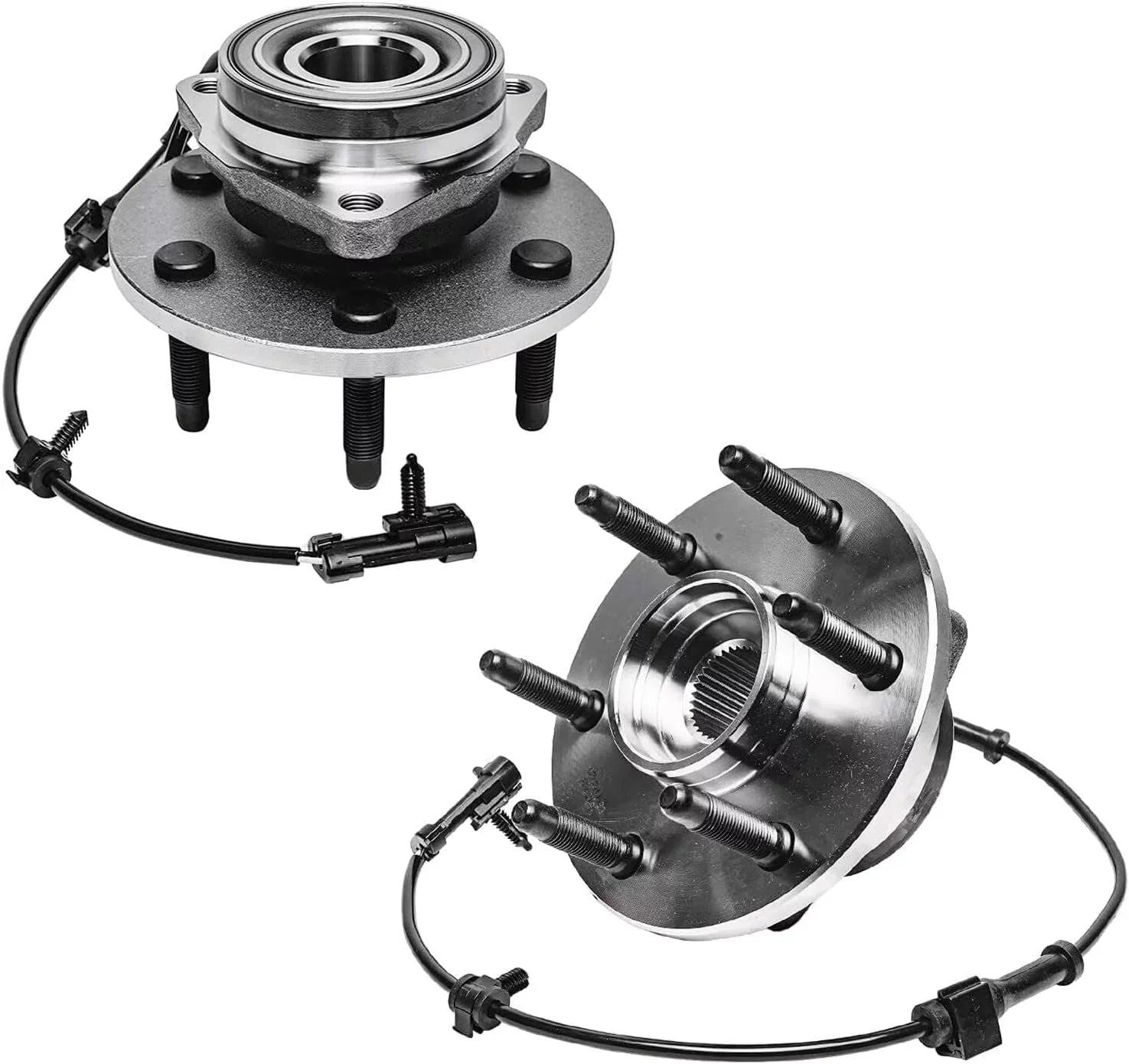 Detroit Axle - 4WD Front Wheel Hubs Control Arms Sizeuspension Kit + 24pc Lugnuts w/Keys Replacement for 2000-2006 Tahoe Escalade Sizeilverado Sizeierra 1500