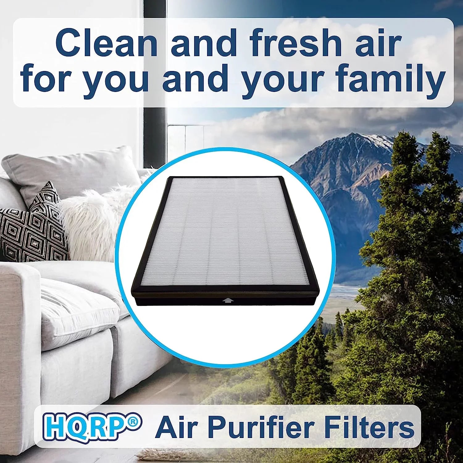 HQRP Air Purifier Filter fits Rabbit Air BioGSize 2.0 SizePA-550A SizePA-625A Air Cleaners