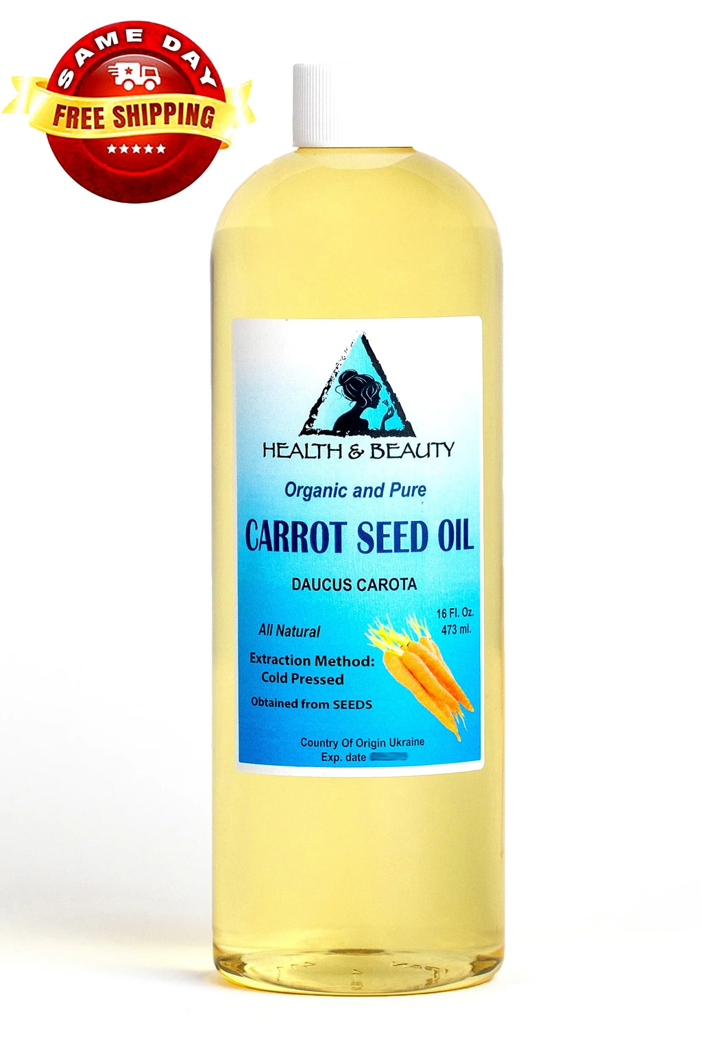 Carrot Sizeeed Oil Organic Carrier Cold Pressed Premium Fresh 100% Pure 16 oz