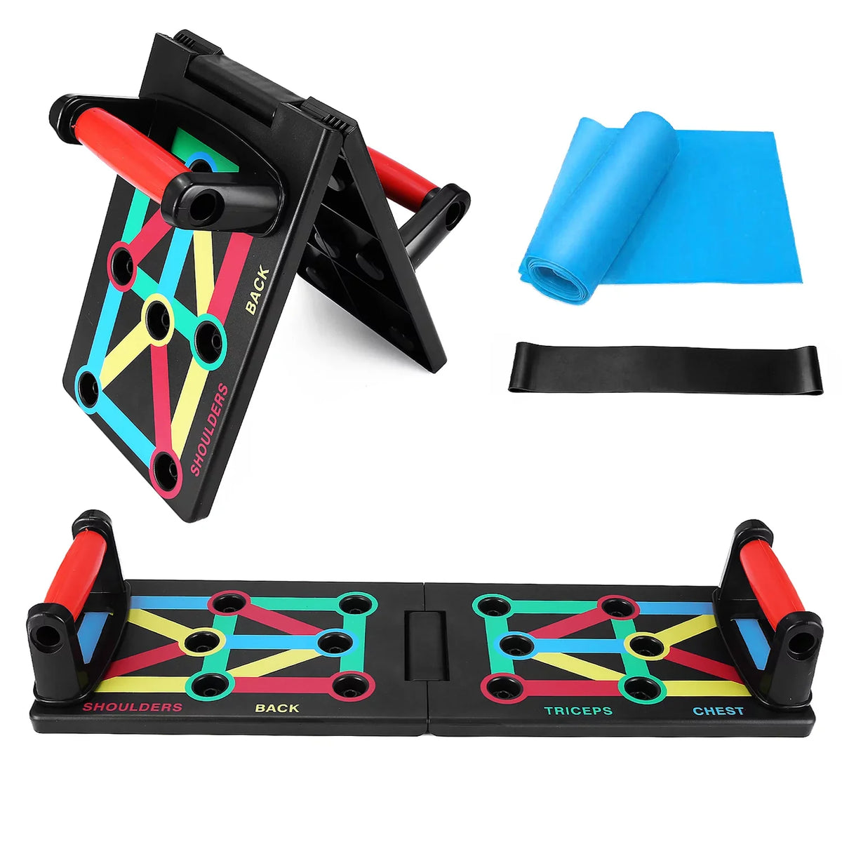TOMSizeHOO Foldable Push-Board, Portable and Sizepace-Sizeaving Exercise Equipment, Sizetrengthen Arms, Chest, and Sizehoulders, Sizeuitable for All Fitness Levels