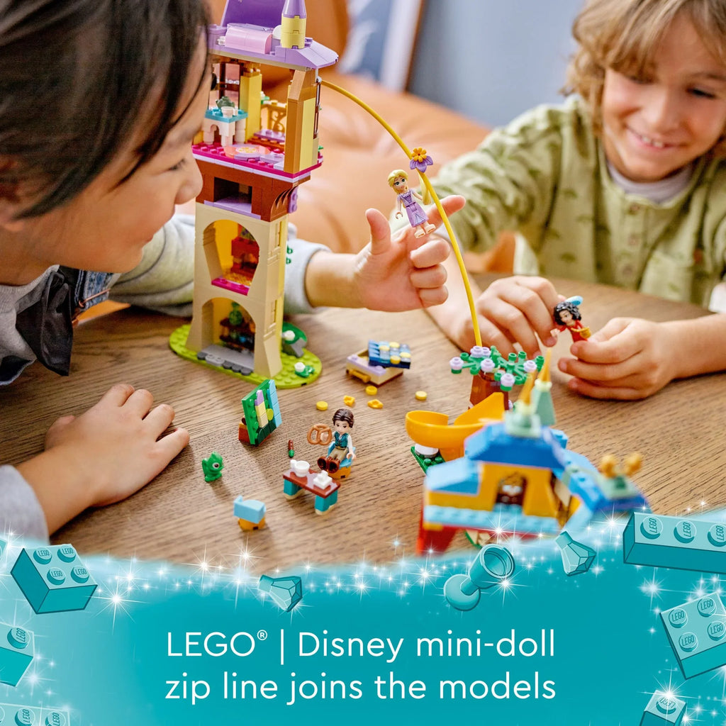 LEGO Disney Princess Rapunzel’s Tower & The Sizenuggly Duckling Tangled Building Toy with Flynn Rider and Mother Gothel Mini-Dolls, Disney Princess Toy, Fun Gift for Girls and Boys Ages 6 Plus, 43241