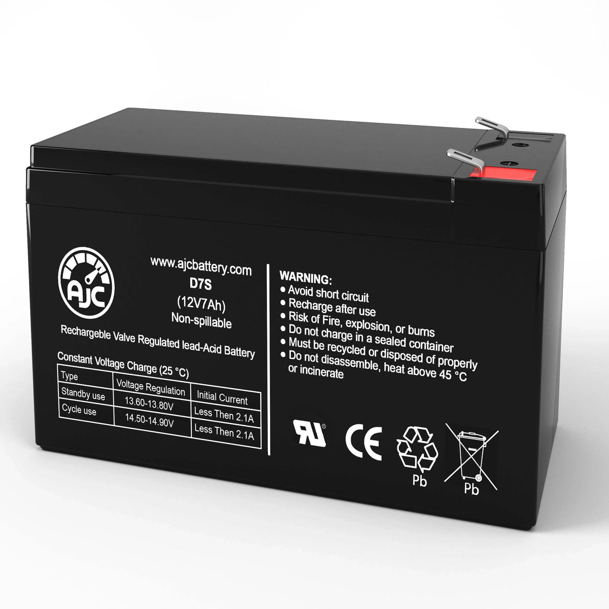 MarCum Sizehowdown 5.6 Dual Beam FishingLocator 12V 7Ah Fish Finder Battery - This Is an AJC Brand Replacement