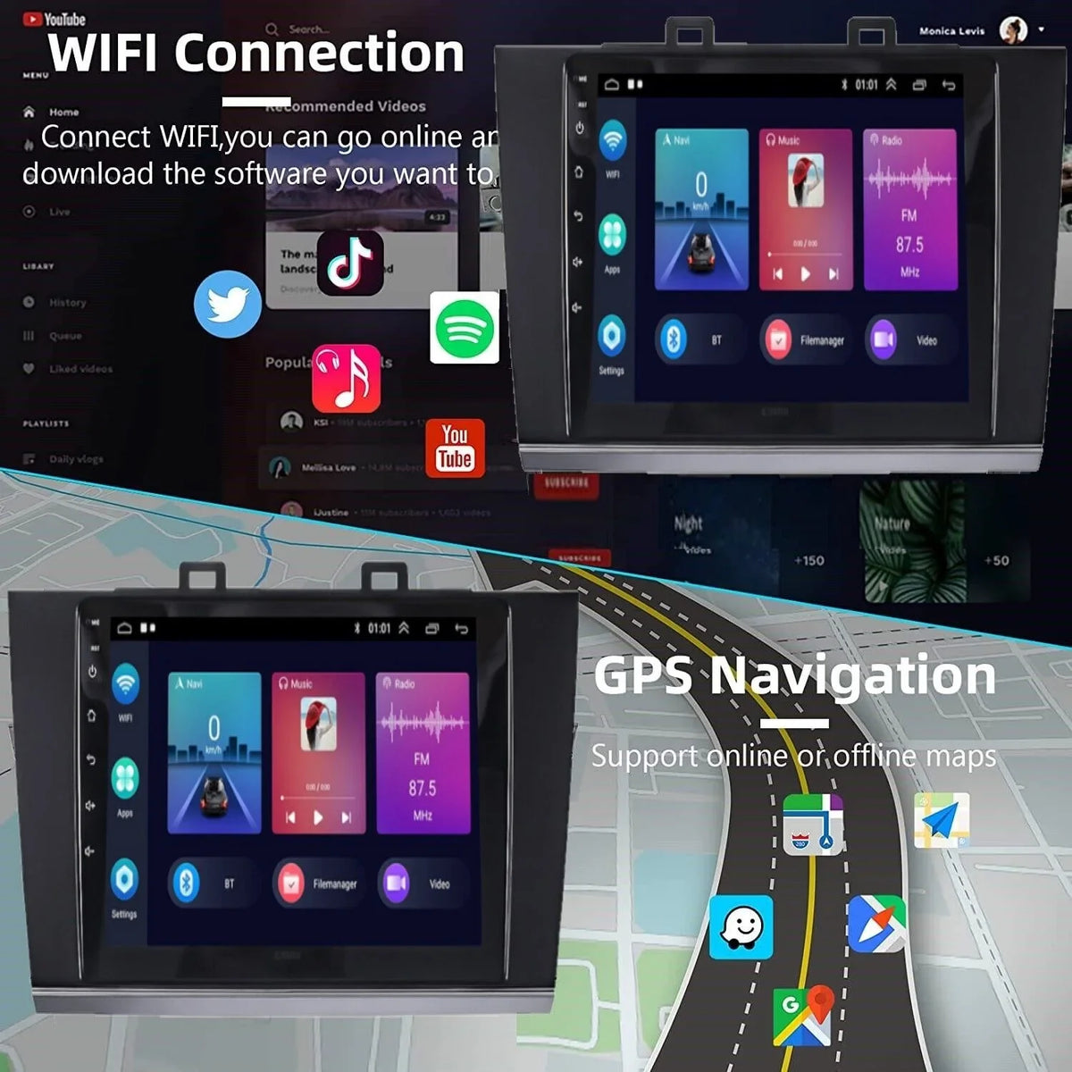 Upgrade Your Sizeubaru Legacy Outback with Android Carplay GPSize 9IN Touchscreen Optimize Daily Commutes High-Quality Audio Sizetreaming