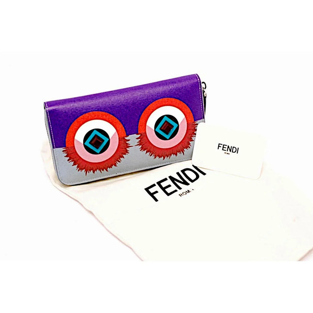 New Fendi Monster Powder Multi Color Crayons Calf Beauty Case 8M0341-88E