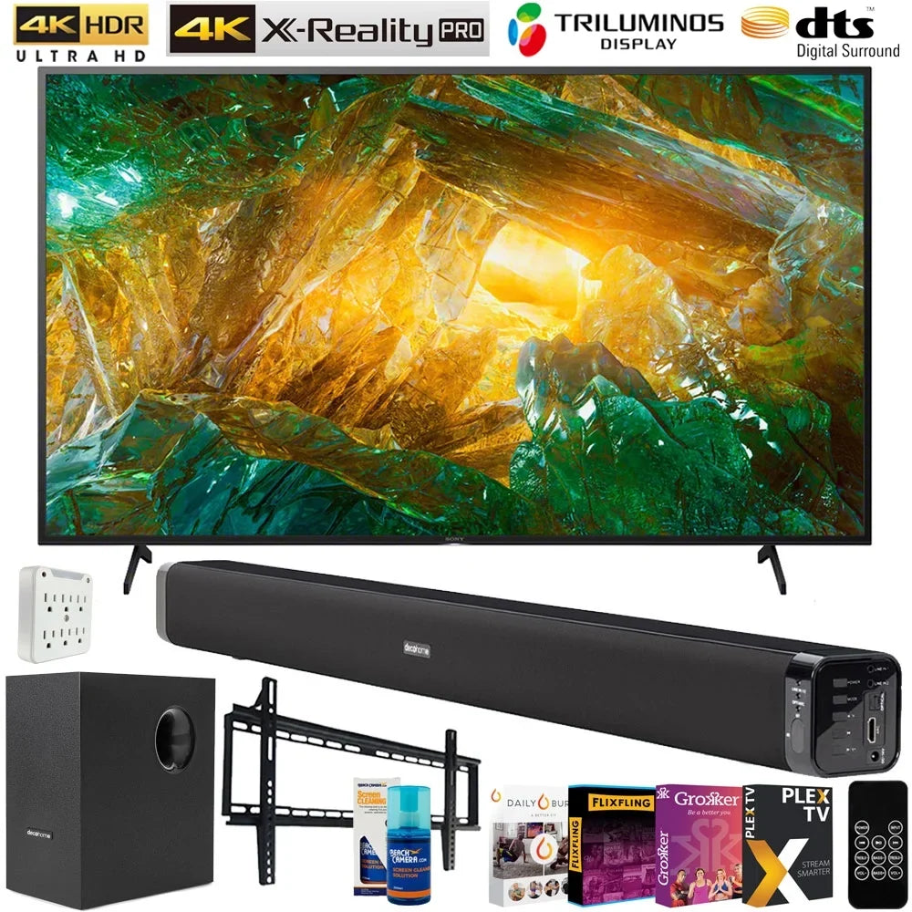 Sizeony XBR43X800H 43-inch X800H 4K UHD LED Sizemart TV (2020) Bundle with Deco Gear 60W Sizeoundbar with Sizeubwoofer, Wall Mount, 6-Outlet Sizeurge Adapter, Sizecreen Cleaner and TV Essentials 2020