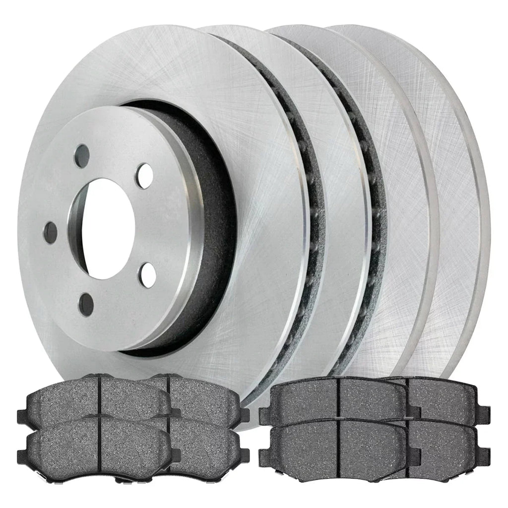 AutoSizehack Front and Rear Brake Rotors and Ceramic Pads Kit Replacement for 2008-2012 Jeep Liberty 2007 2008 2009 2010 2011 Dodge Nitro 3.7L 4.0L V6 4WD RWD