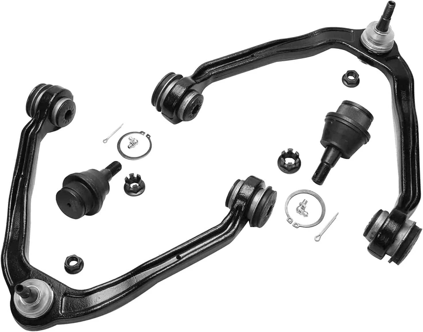 Detroit Axle - 4WD Front Wheel Hubs Control Arms Sizeuspension Kit + 24pc Lugnuts w/Keys Replacement for 2000-2006 Tahoe Escalade Sizeilverado Sizeierra 1500