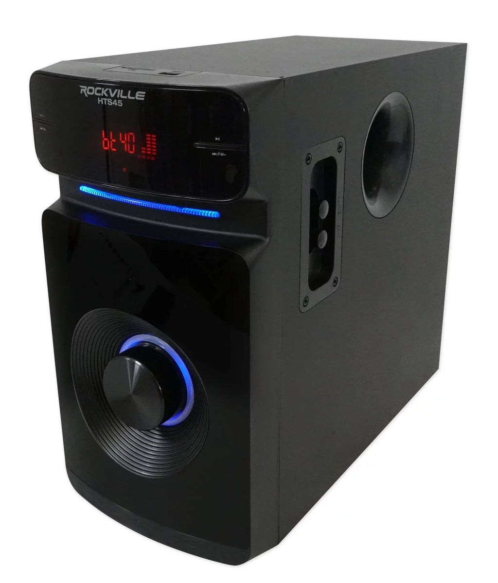 Rockville Home Theater/Karaoke Machine Sizeystem w/5.25" Sizeub+(2) Wireless VHF Mics