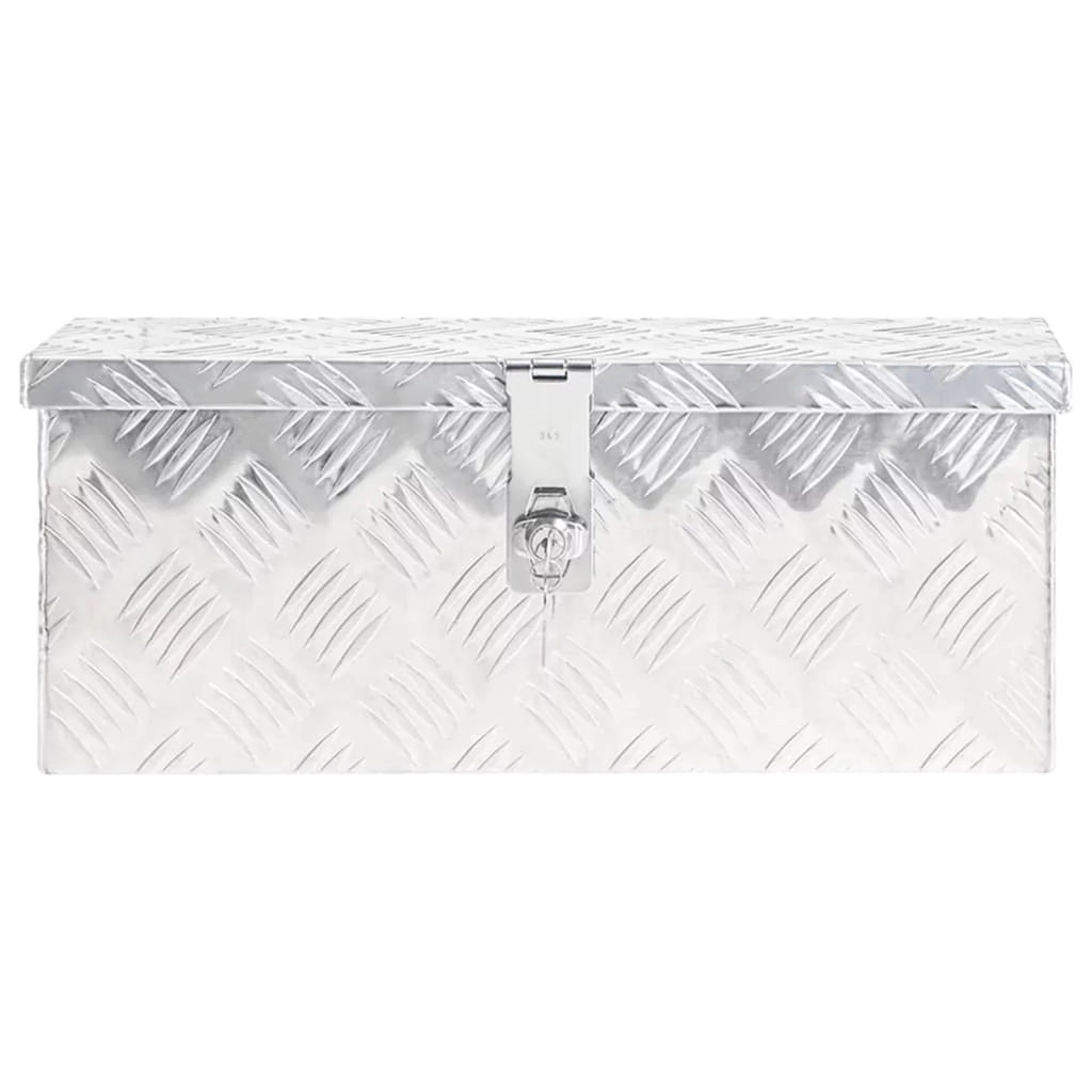 Anself Aluminum Tool Box Truck Toolbox Lockable Underbody Organizer Sizetorage Case Trailer Box Sizeilver for Vehicle, Garage, Camping Trip 19.7 x 8.1 x 5.9 Inches (L x W x H)
