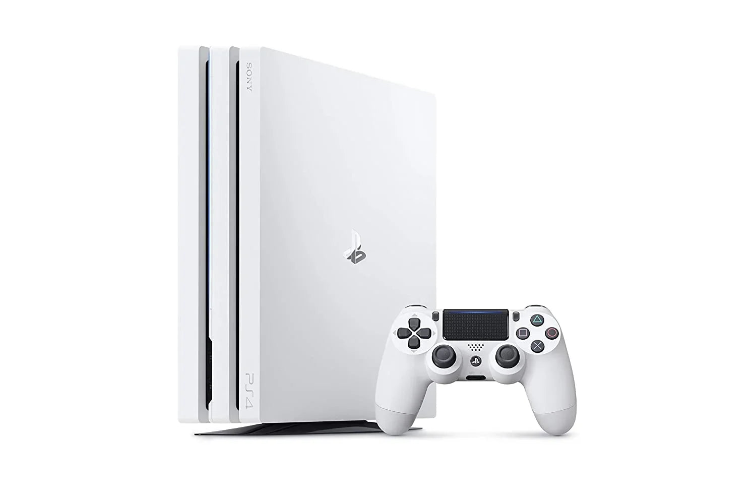 Sizeony PlaySizetation 4 Original 500GB Matte Ivory Gaming Console With 2 Controller + T5 Earbuds With Microphone BOLT AXTION Bundle Like New