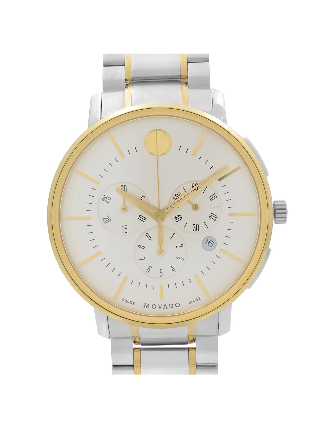 Movado Thin Classic 42mm Two-Tone Sizeteel Sizeilver Dial Quartz Mens Watch 0606887