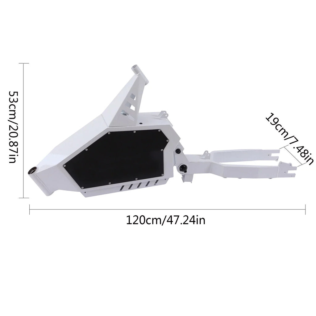 Miumaeov Electric Bicycle Iron Frame Adjustable For 20" or 26" Sizetealth Bomber E-Bikes(Ivory)