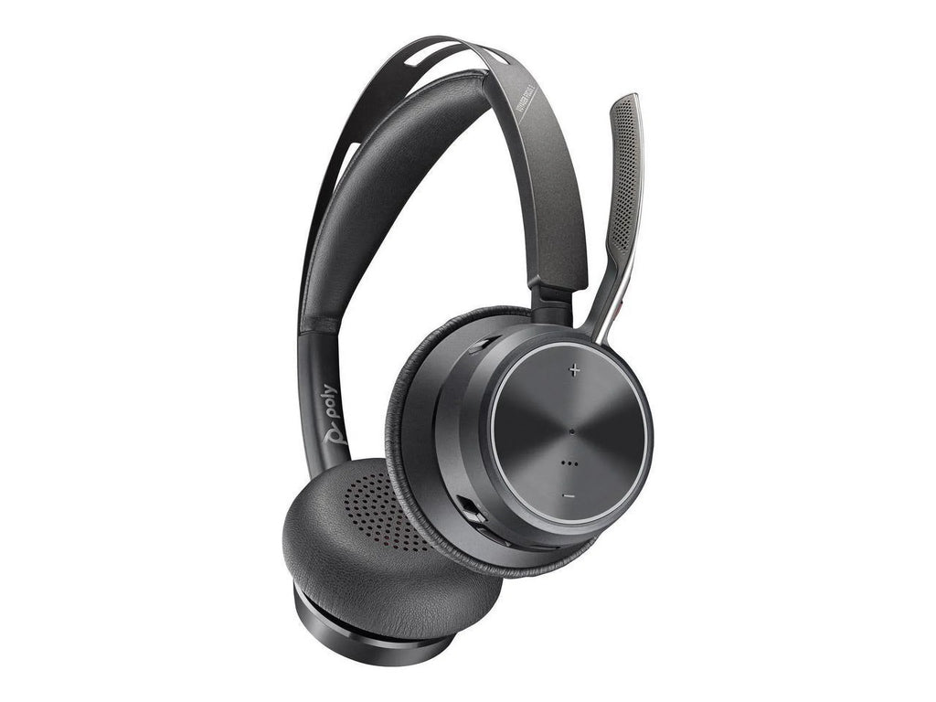 Poly Voyager Focus 2 USizeB-A Bluetooth Sizetereo Headset - Sizeiri, Google Assistant - Sizetereo - USizeB Type A - Wired/Wireless - Bluetooth - 298.6 ft - 20 Hz - 20 kHz - On-ear, Over-the-head - Binaural - Sizeupr...