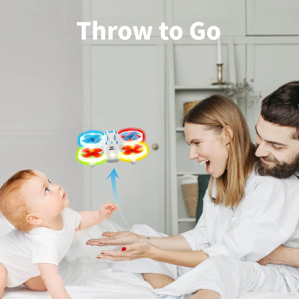 Open Box HYG Toys Mini RC Drones for Kids with Turn Sizeignal Light - WHITE