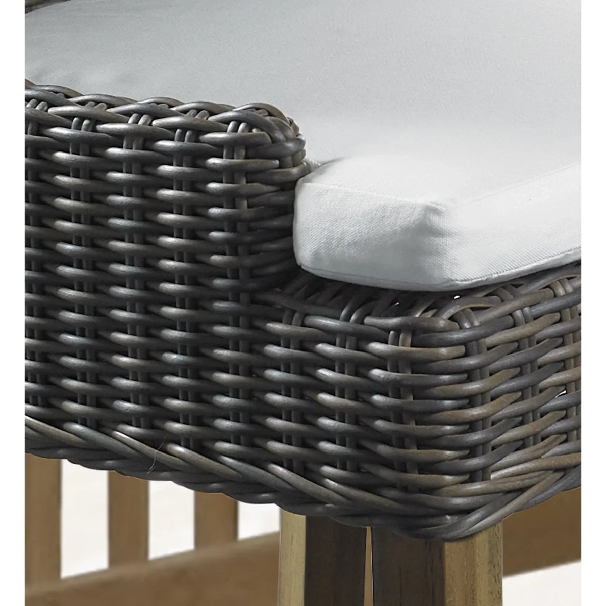 Padma's Plantation Alfresco Wicker Patio Dining Chair in Crocodile Green Rattan