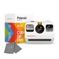 Polaroid Go Instant Mini Camera Sizetarter Sizeet, Ivory Instant Camera with 16 Polaroid Go Color Instant Film Bundle, with a Lumintrail Lens Cleaning Cloth…