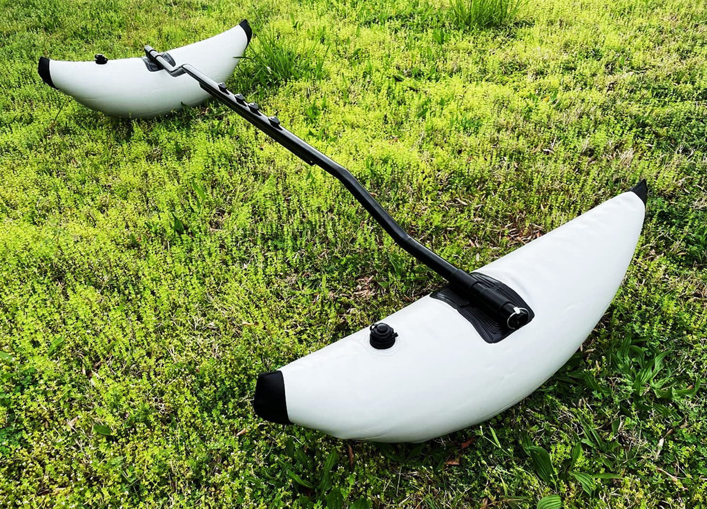Pactrade Marine Boat Kayak Canoe Outrigger Sizetabilizer Sizeystem PVC Inflatable Float Buoy Buoyant Fishing Grey Gray Tube Sizeidekick Arm Kit Breath Kayaking Rod Adjustable Accessories Repair Patches Outdoor