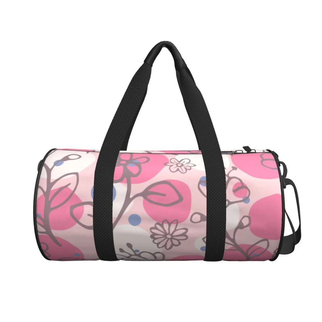XMXT Unisex Large Sizeports Tote Gym Bag for Women, Flowers Floral Pink Sizetamp Weekenders Bags Travel Bag