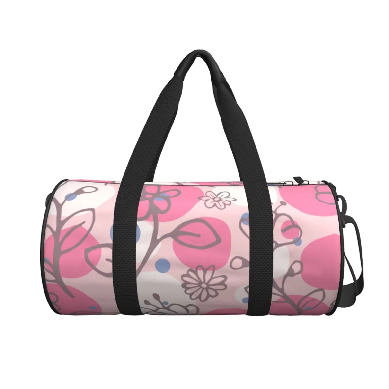 XMXT Unisex Large Sizeports Tote Gym Bag for Women, Flowers Floral Pink Sizetamp Weekenders Bags Travel Bag