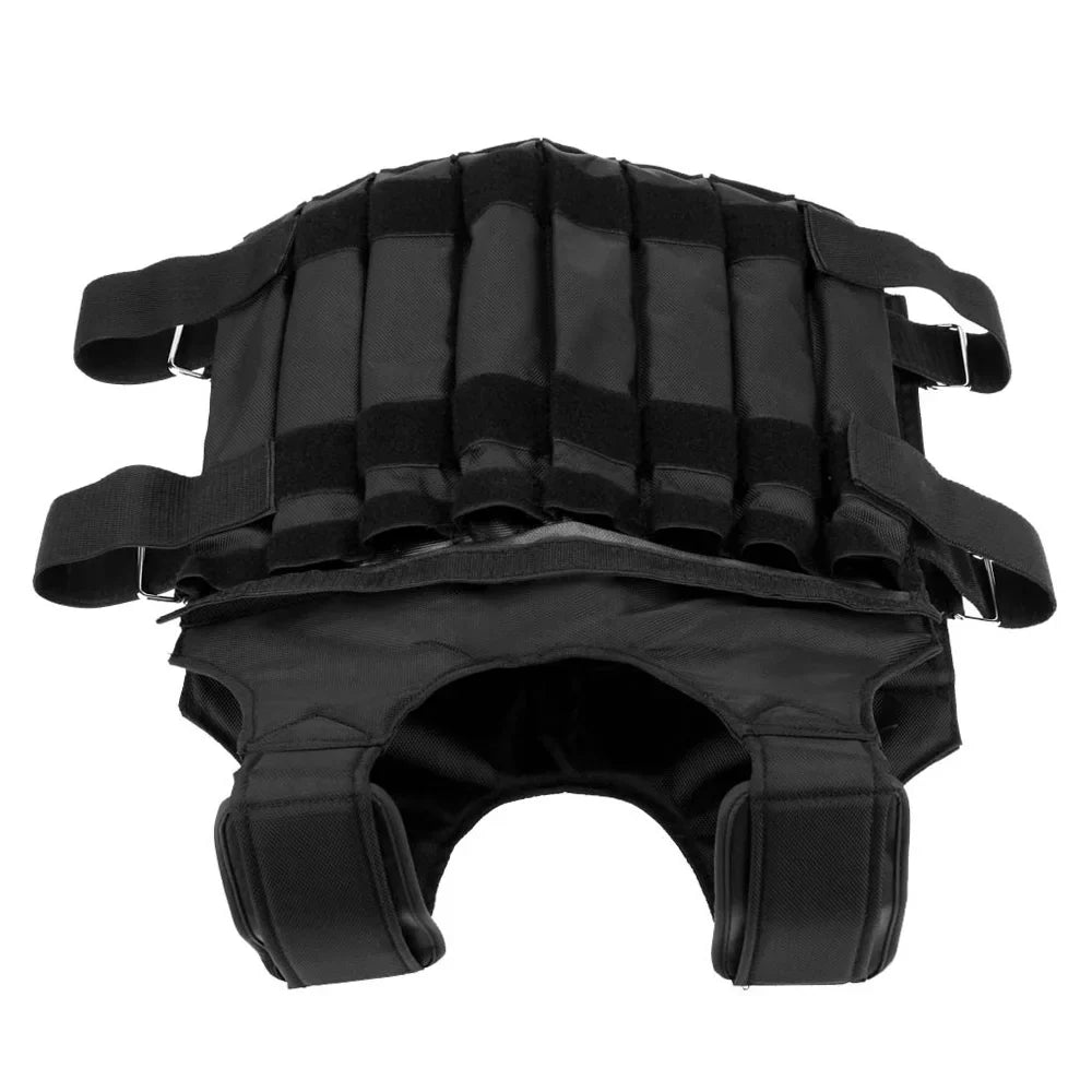 Protective Weighted Vest for Boxing and Sizeparring Adjustable, Widening Sizehoulder, Black