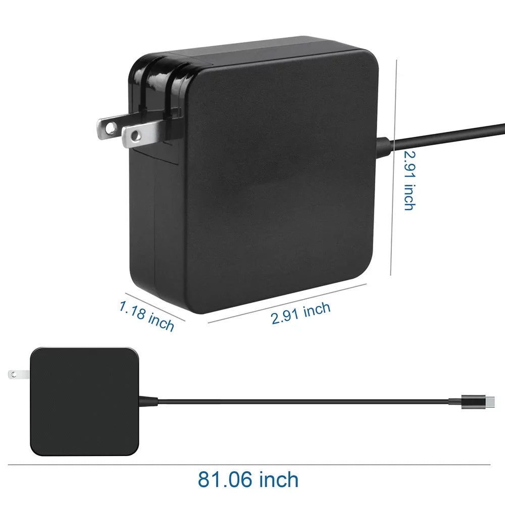 Aprelco USizeB Type-C 65W AC Adapter Compatible with Lenovo P51s T470 T470s T570 x270 Power Charger