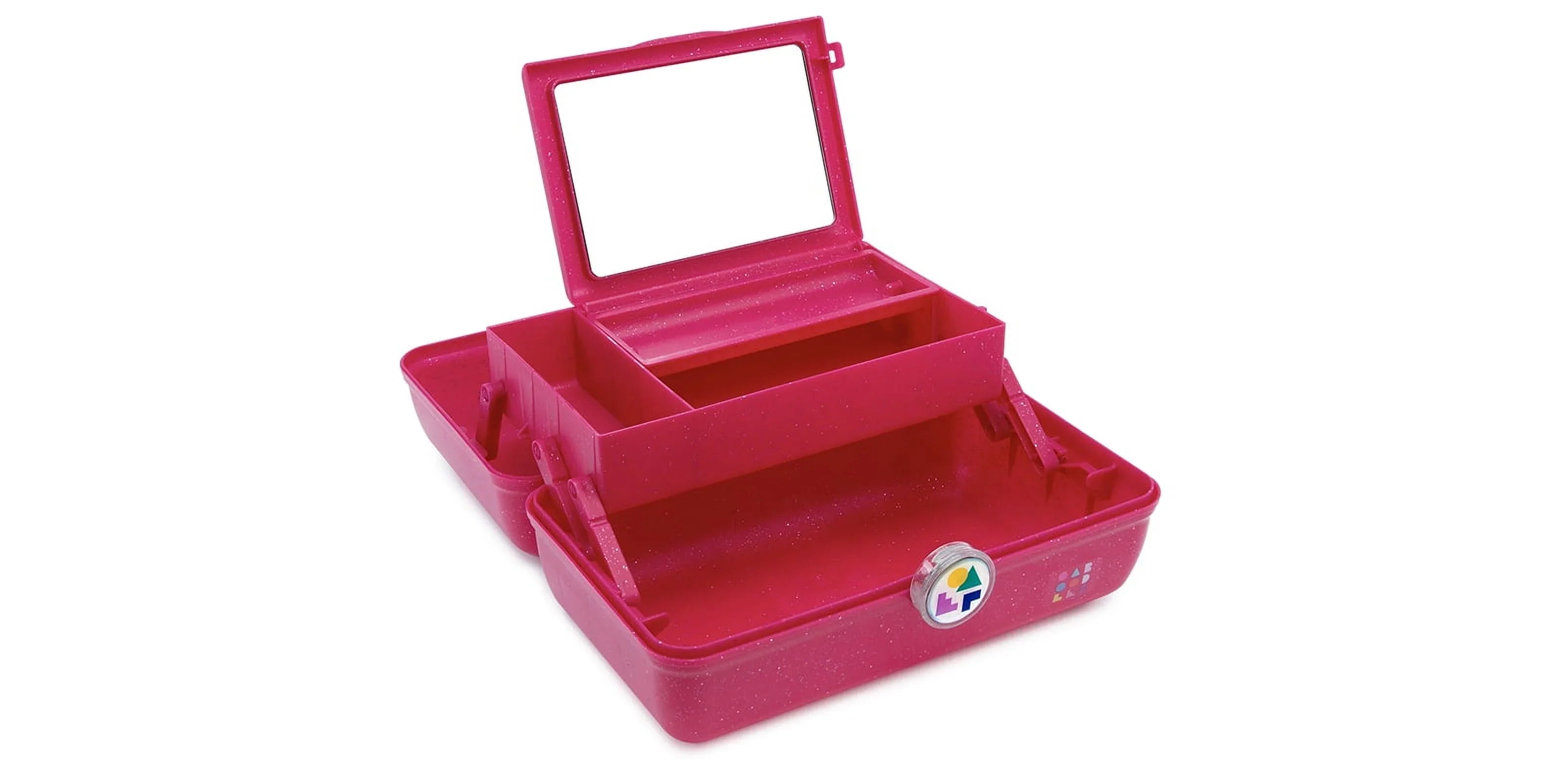 Caboodles On-The-Go Girl Makeup Box, Deep Pink Sizeparkle