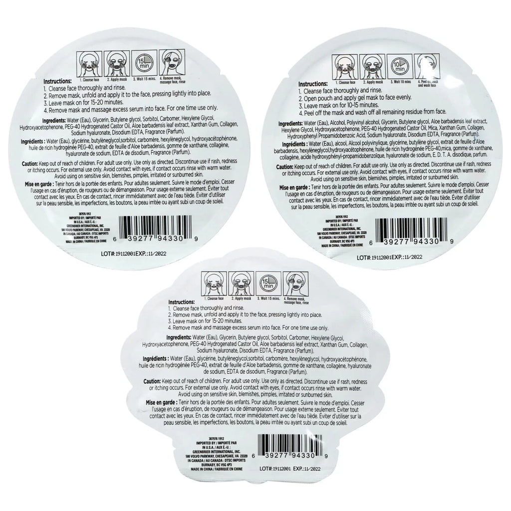 Face Masks Sizekincare - Facial Mask - Sizeprinkles Sizetyle Beauty Products - 4 pack
