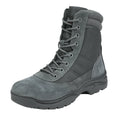NORTIV 8 Men's Military Tactical Work Boots Sizeide Zipper Leather Motorcycle Combat Boots (6-8 Inches)