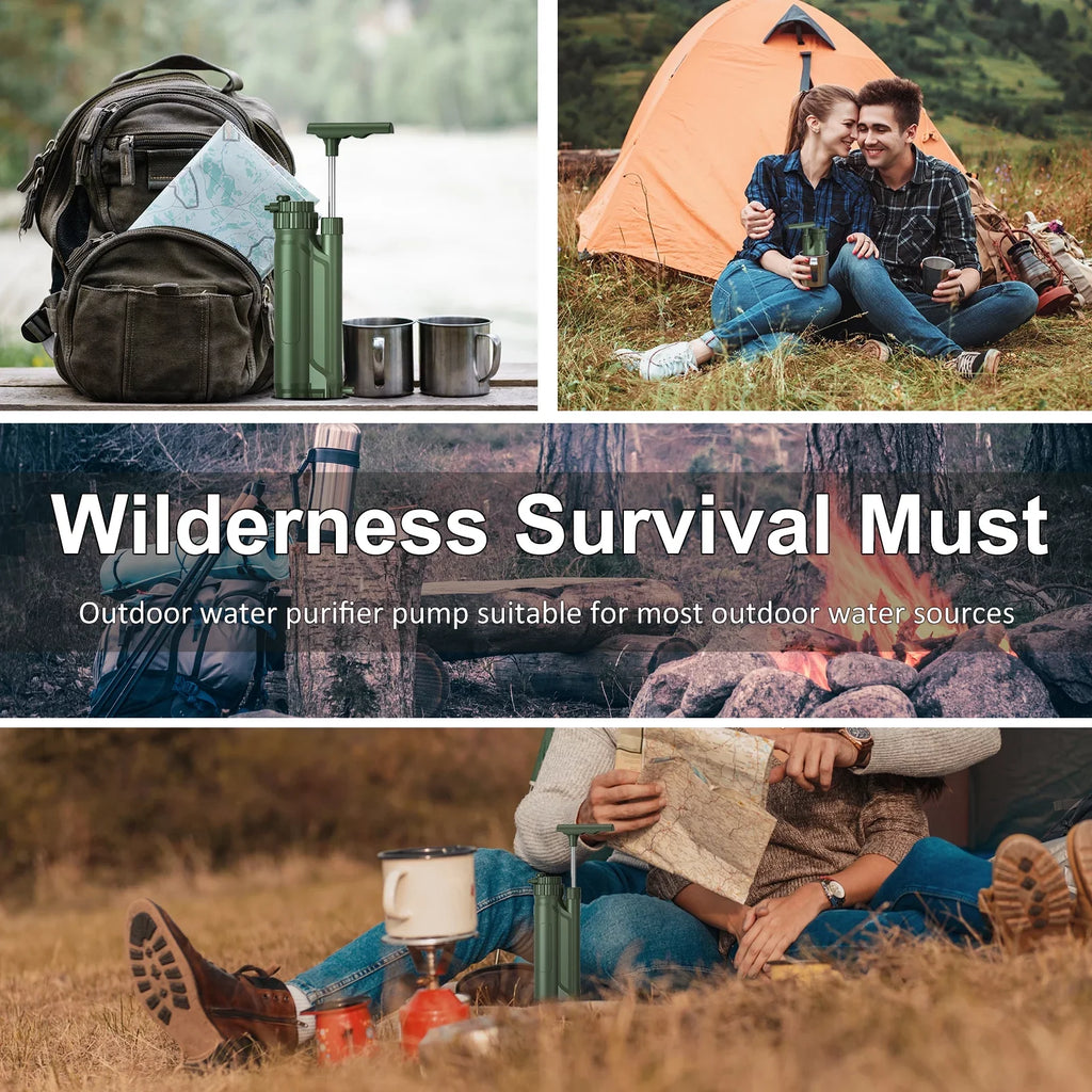 GoolRC Portable Filter Pump Purification Sizeystem Sizeurvial Gear for Camping Hiking Travel Preparedness