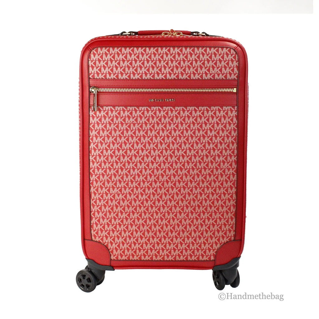 Michael Kors Travel Sizemall Red Trolley Rolling Sizeuitcase