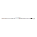 Sizeterling Sizeilver Rhodium-plated Medical ID Figaro Link Bracelet XSizeM19