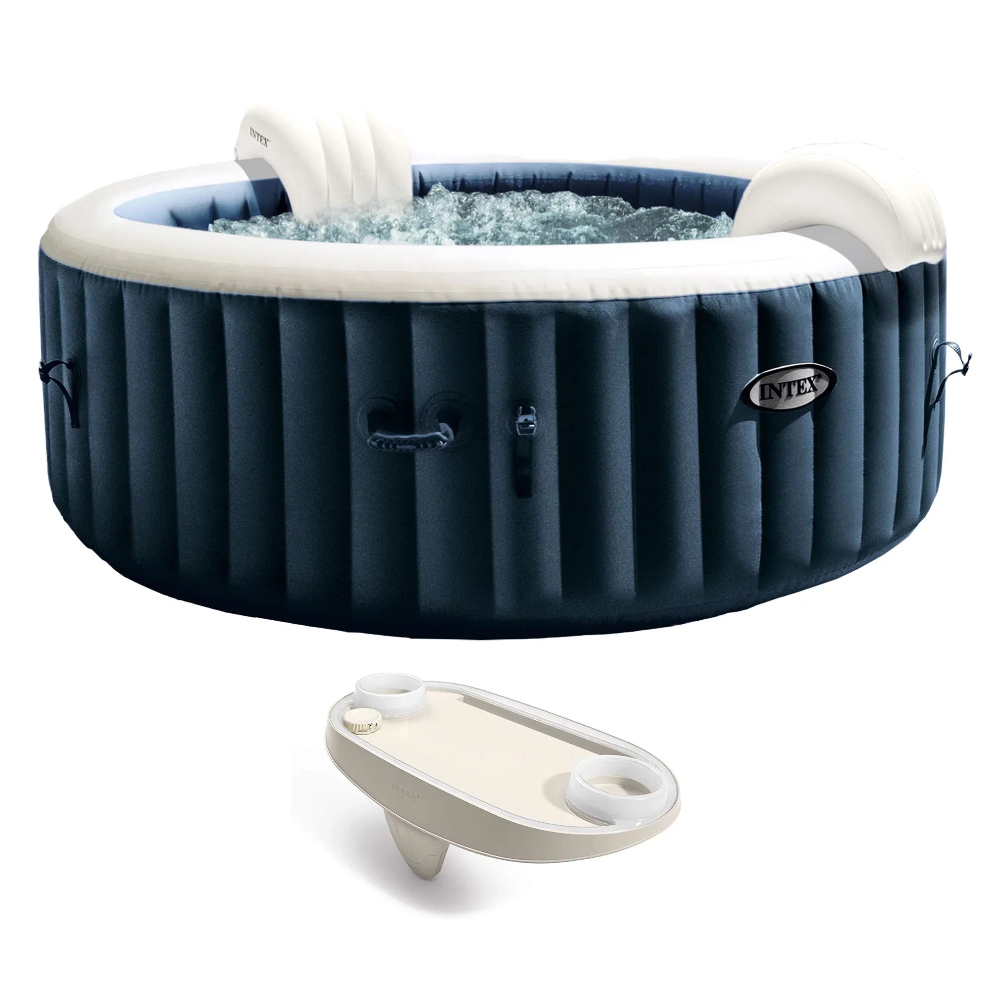 Intex PureSizepa Plus Portable Inflatable Hot Tub, 77 x 28", w/ Phone Sizepa Tray