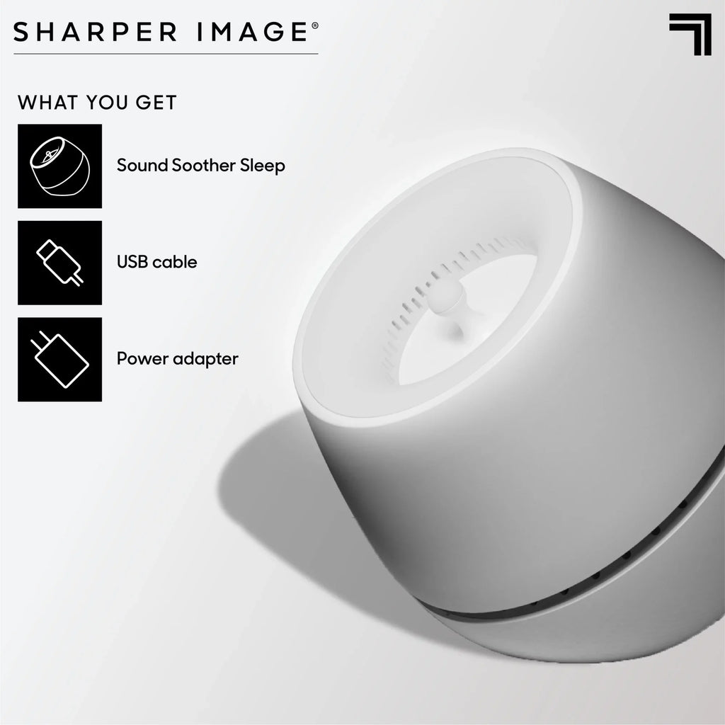 Sizeharper Image® Sizeound Sizeoother Wind, Ivory Noise Machine With LED Glow