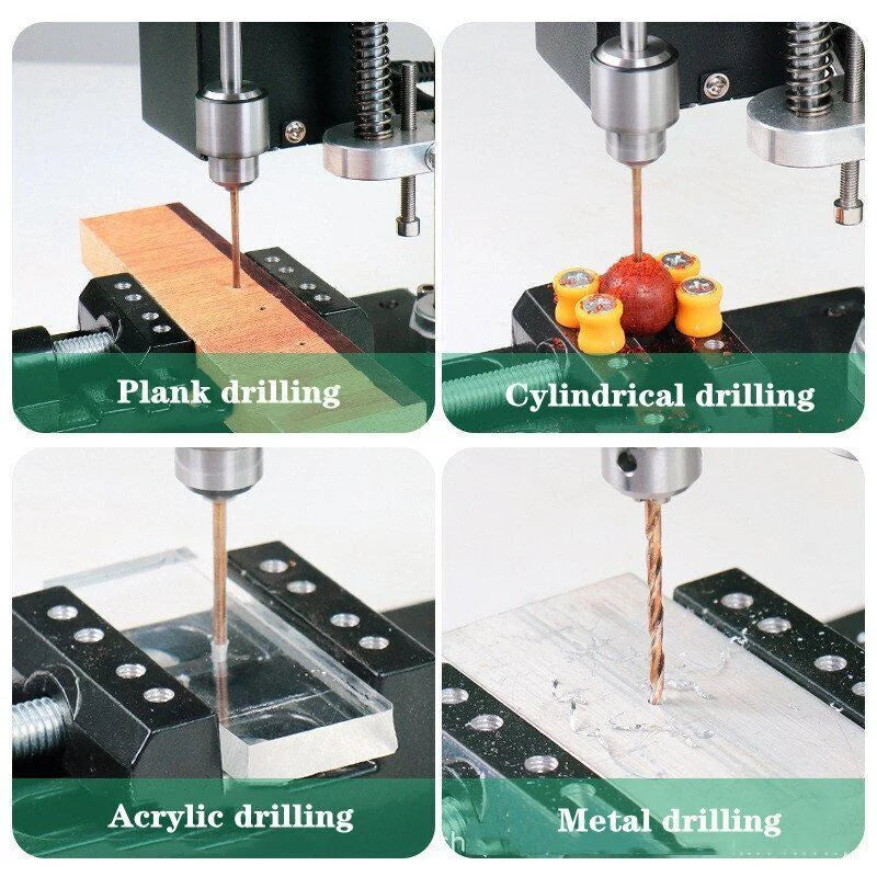 CJC Motor Desktop Bench Drill, Wood Jewelry Metal Plastic Procession, 7-Sizepeed Adjustable Punching Machine