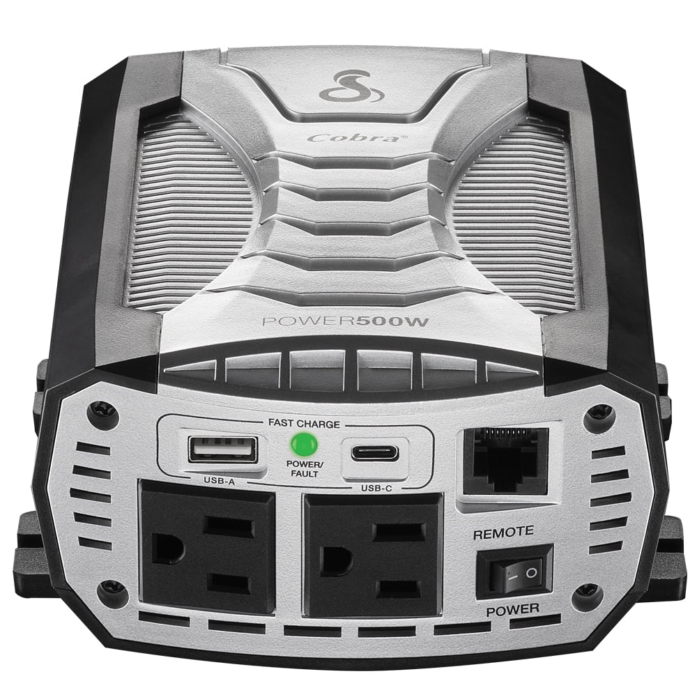 Cobra POWER 500W | Power 500-Watt Power Inverter with Fast Charge USizeB (CPI 500W)