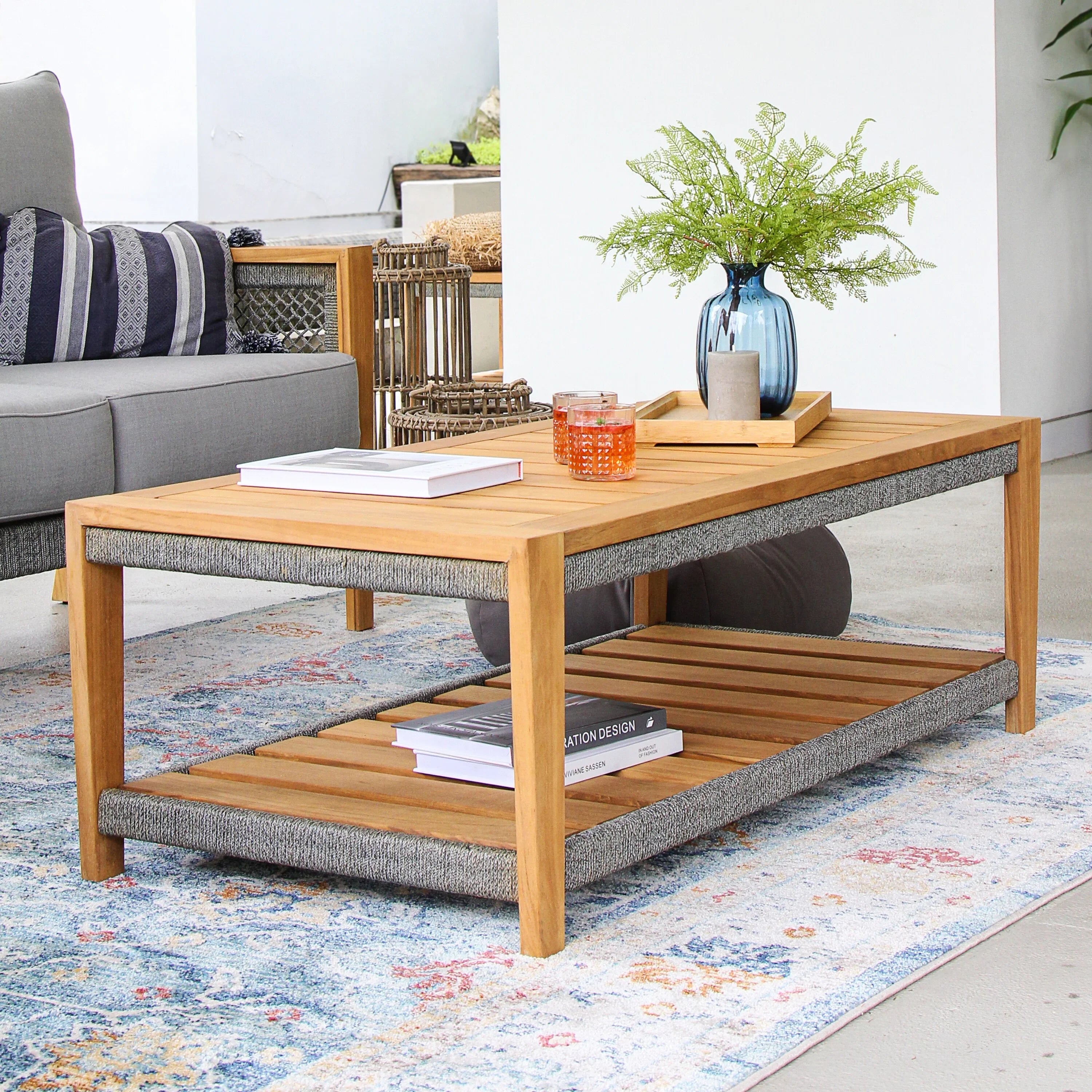 Cambridge Casual  Nassau Teak Patio Coffee Table