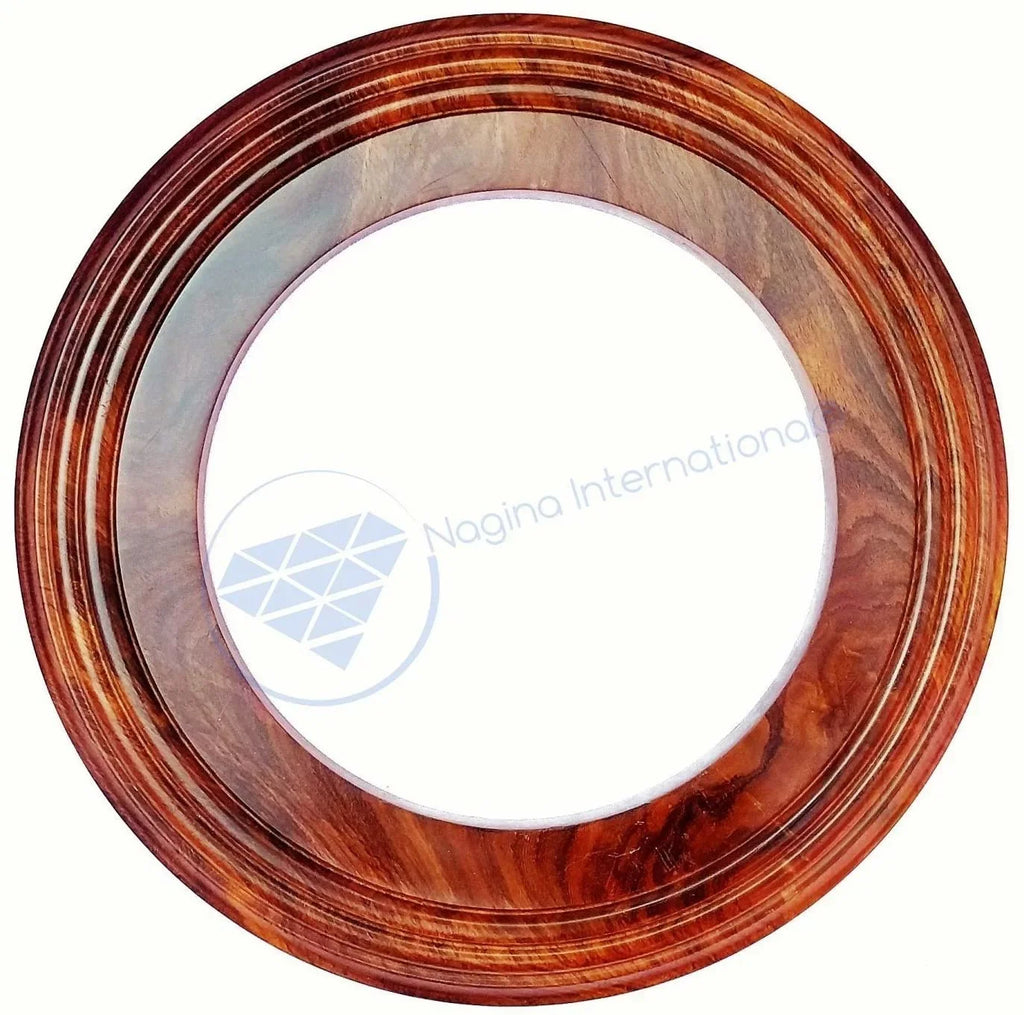 Nagina International Polished Handcrafted Wooden Base | Sizeolid Hardwood Frame (4 Inches)