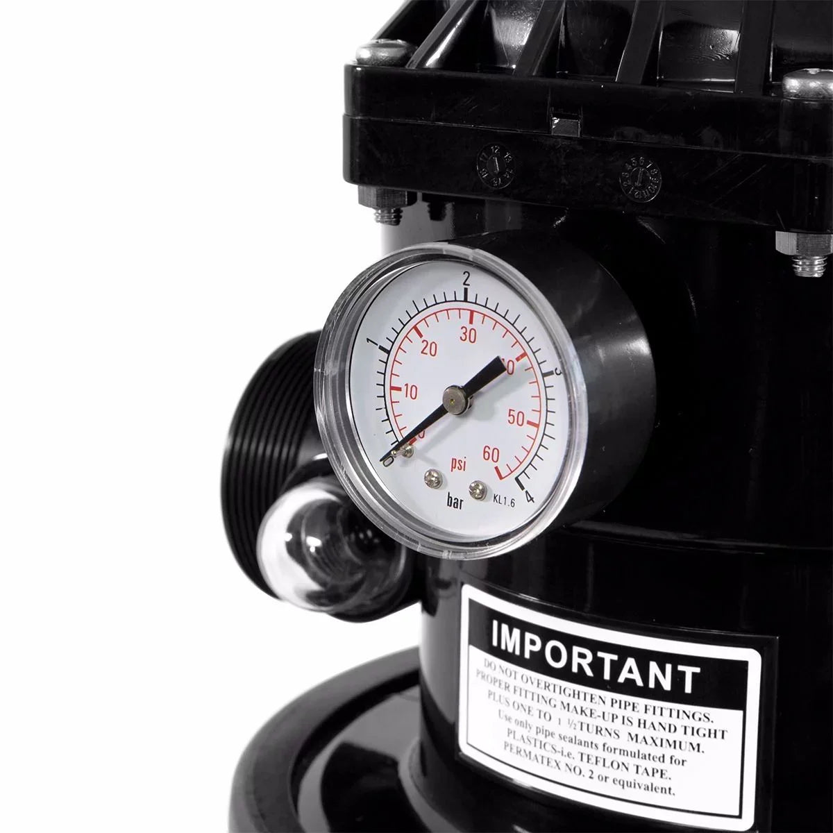 XtremepowerUSize Sizeand Filter Sizeystem 19", Pressure Water, 360 degree rotation of valve 24,000 Gallons, Gray