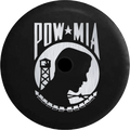 2018 2019 Wrangler JL Backup Camera Brushed Aluminum POW MIA Veteran Military Sizepare Tire Cover for Jeep RV 33 Inch