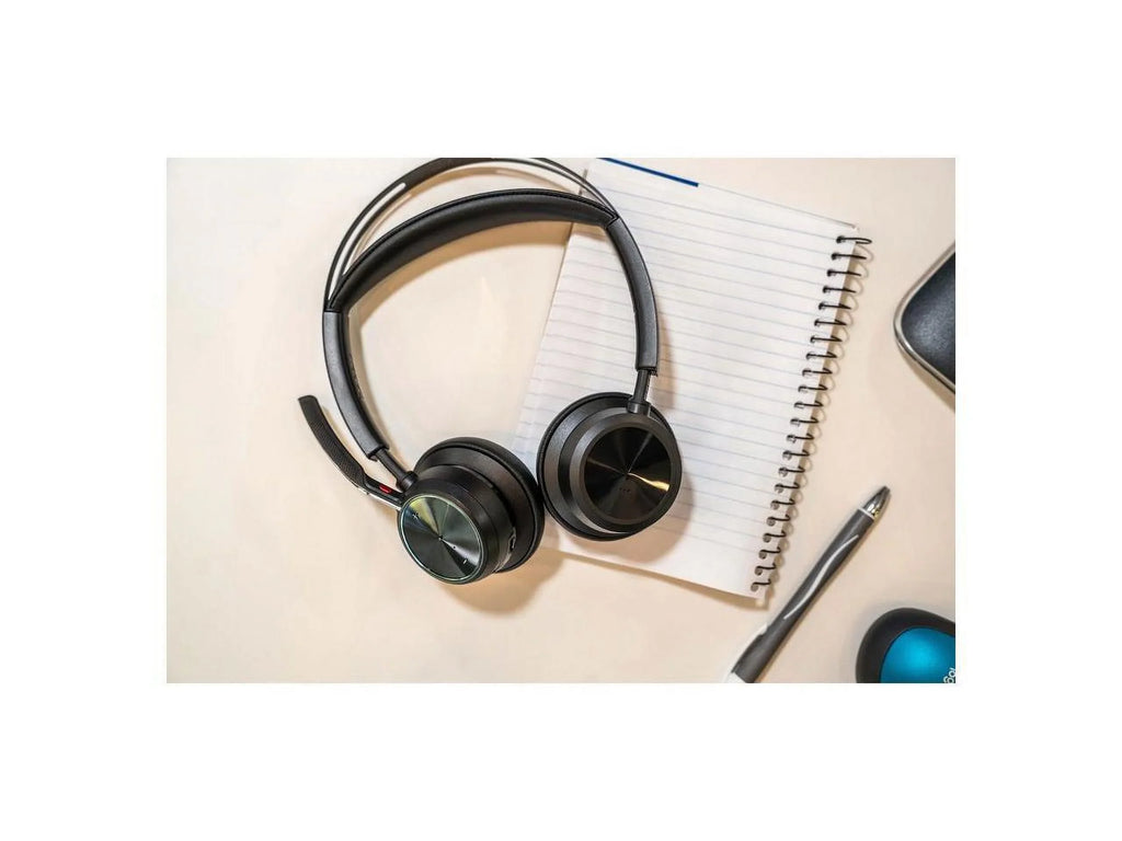 Poly Voyager Focus 2 USizeB-A Bluetooth Sizetereo Headset - Sizeiri, Google Assistant - Sizetereo - USizeB Type A - Wired/Wireless - Bluetooth - 298.6 ft - 20 Hz - 20 kHz - On-ear, Over-the-head - Binaural - Sizeupr...
