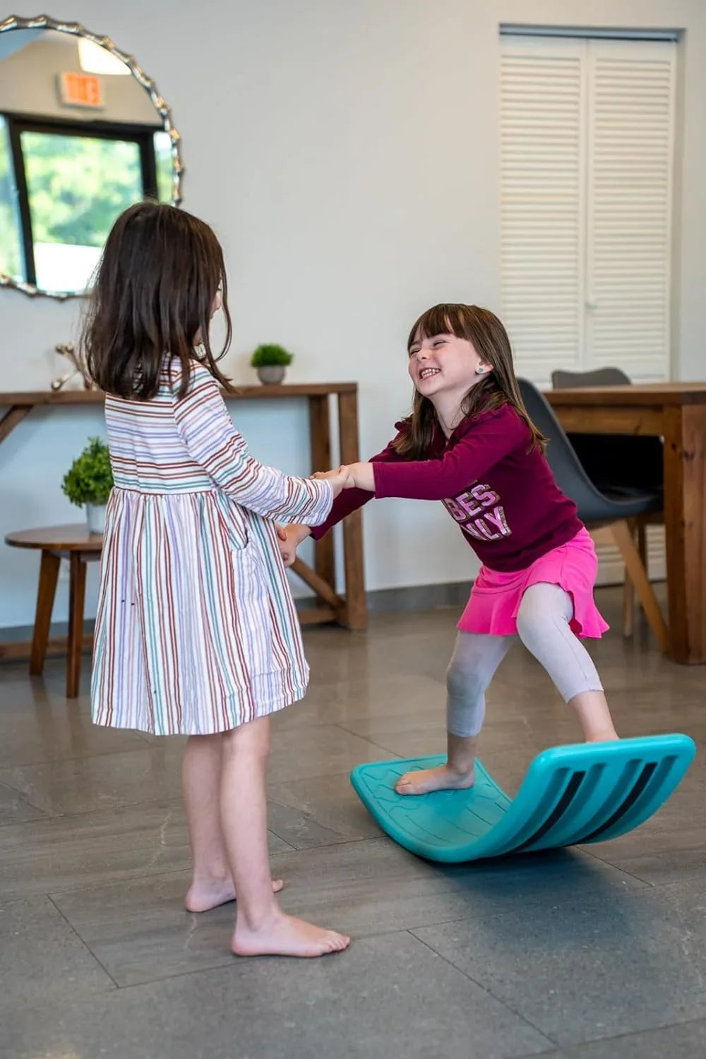 Montessori Rocker Board For Kids - Large Balance Trainer For Children Up To 60 Lbs - Unique And Creative Toy